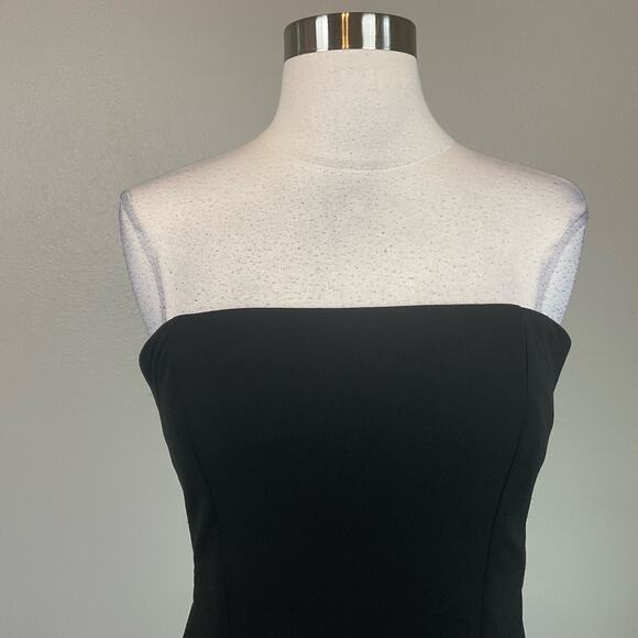 Strapless Cut Out Evening Gown Black Size 8 Thigh Slit Long Formal Dress by AQUA - Picture 5 of 11
